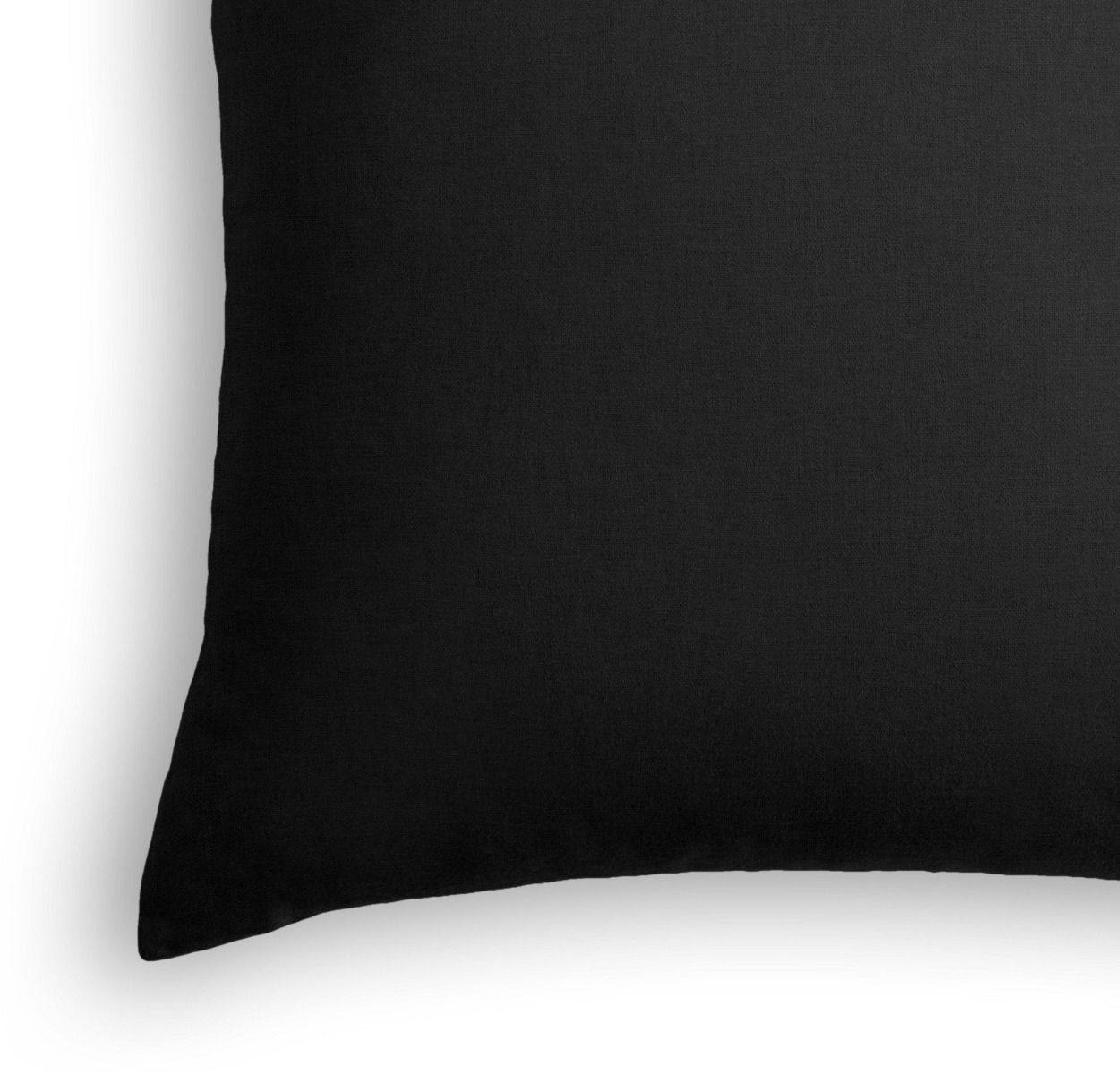 Classic Linen Lumbar Pillow, Black, 18" x 12" down insert - Image 1