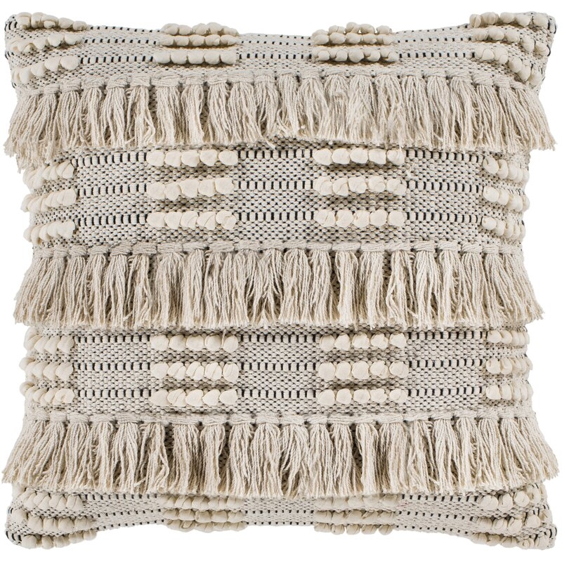 Ilene Cotton Striped Throw Pillow - Image 0