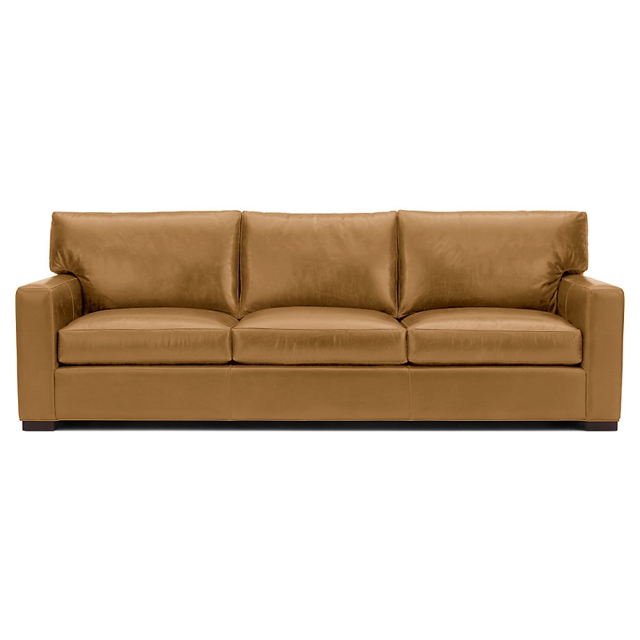 Axis II Leather 3-Seat 105" Grande Sofa-Libby Amaretto;Hickory - Image 0