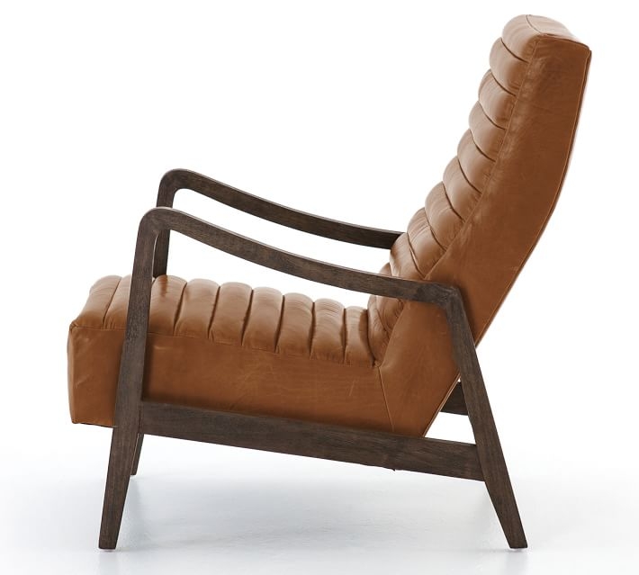 Walker Leather Armchair, Polyester Wrapped Cushions, Statesville Caramel - Image 5