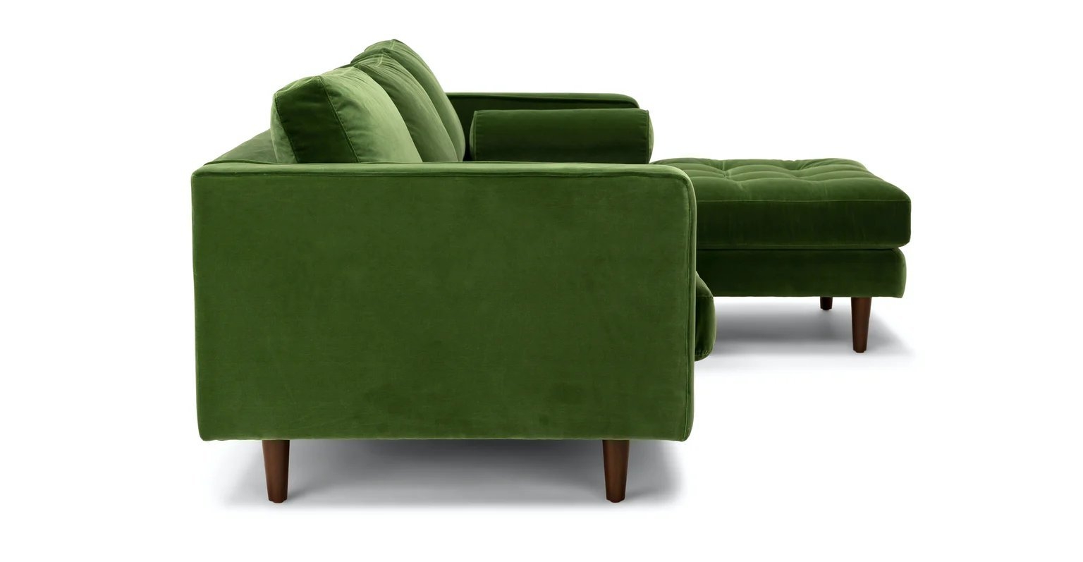 Sven Grass Green Right Sectional Sofa - Image 2