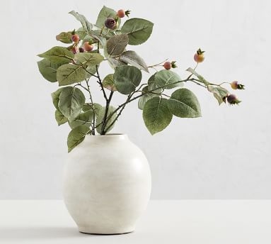 Quinn Ceramic Vase, White - Tall - Image 1