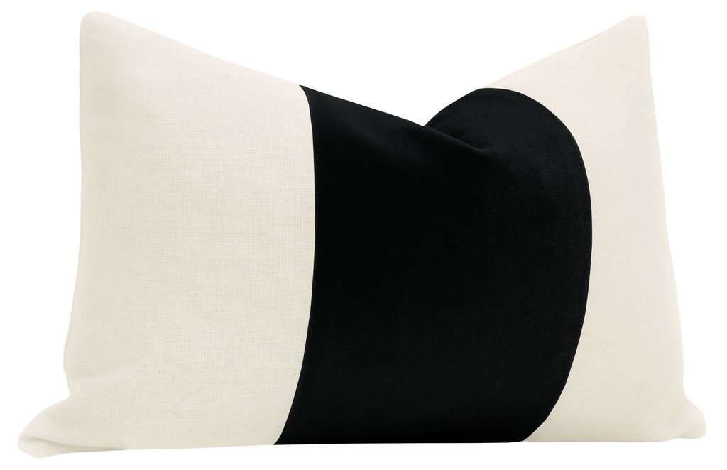 Discontinued The Little Lumbar :: PANEL Signature Velvet // Noir - 12" X 18" - Image 1