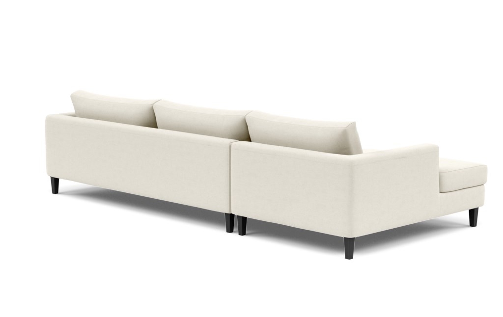 ASHER 2-Seat Sectional Sofa with Left Chaise - Chalk Heathered Weave - Image 3