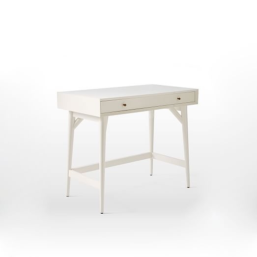 Mid Century Mini Desk, White - Image 0