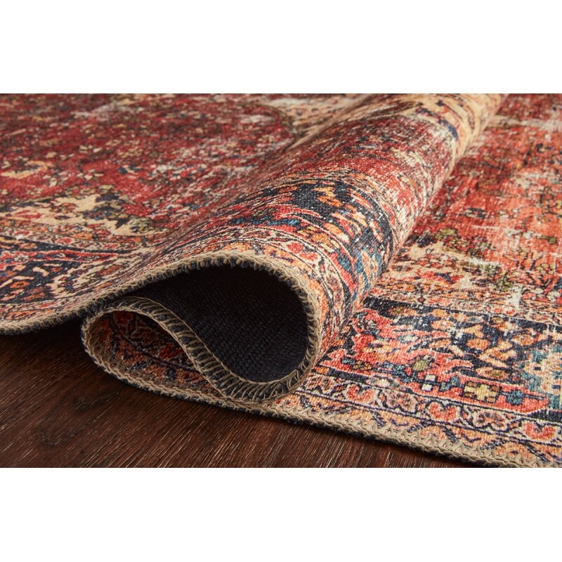 Rakesh Oriental Red/Navy Area Rug  - Image 1