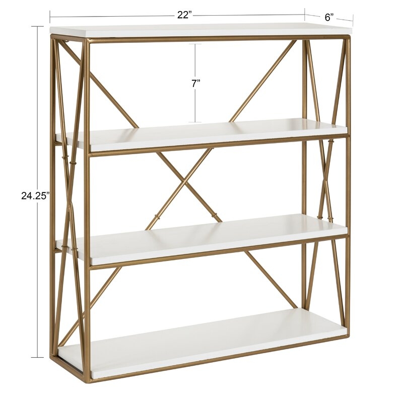 Dawley 4-Layer Modern Luxe Wooden Wall Shelf - Image 3