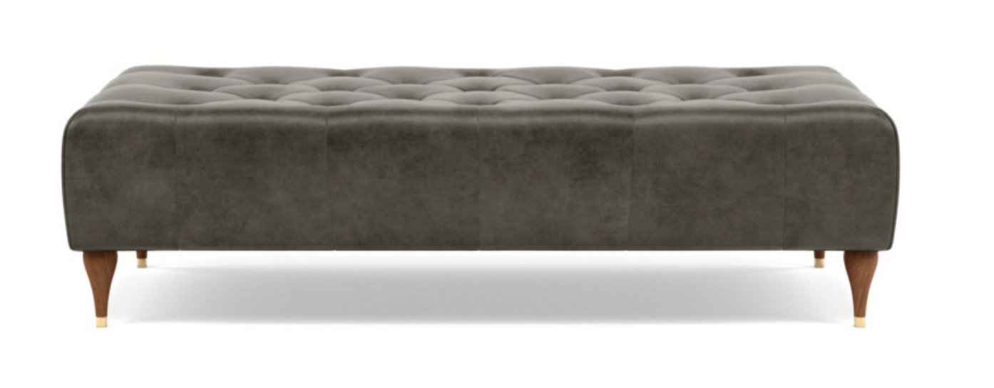 MS. CHESTERFIELD Leather Ottoman - Image 0