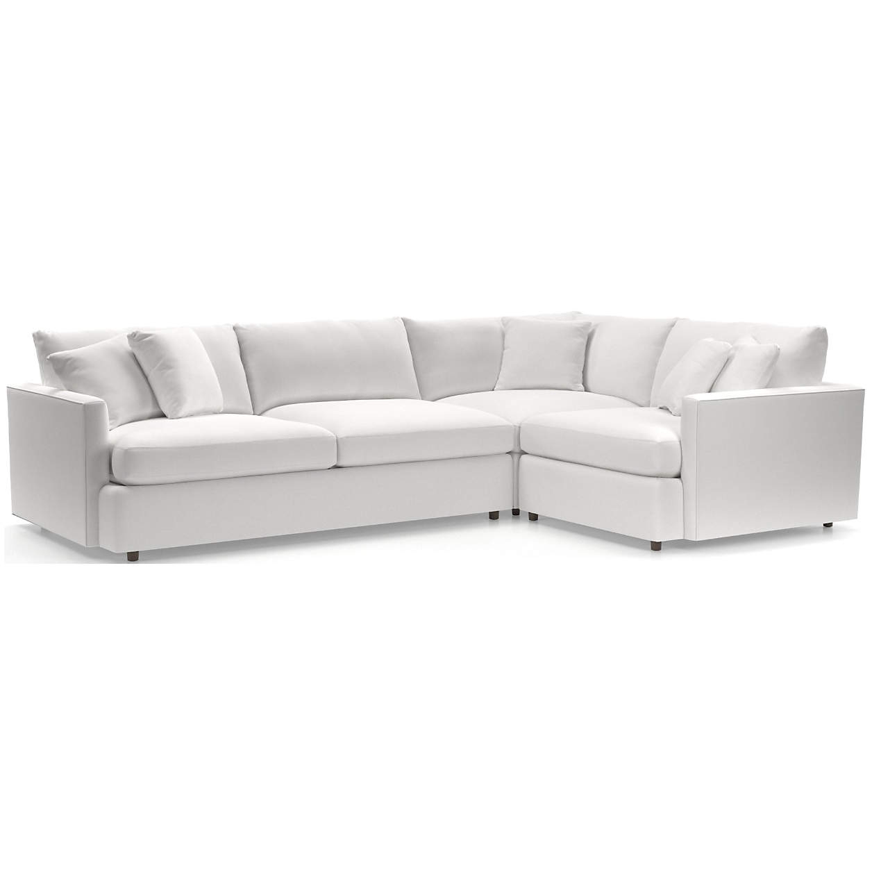 Lounge 3-Piece Sectional-View, White - Image 0