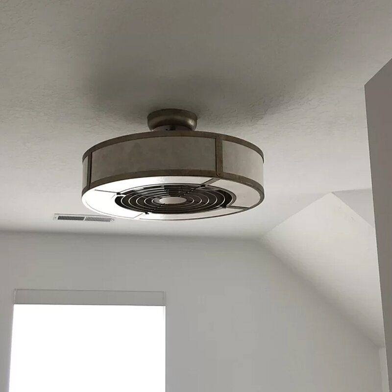 14'' Ellzey Bladeless Ceiling Fan with Light Kit Included - Image 2