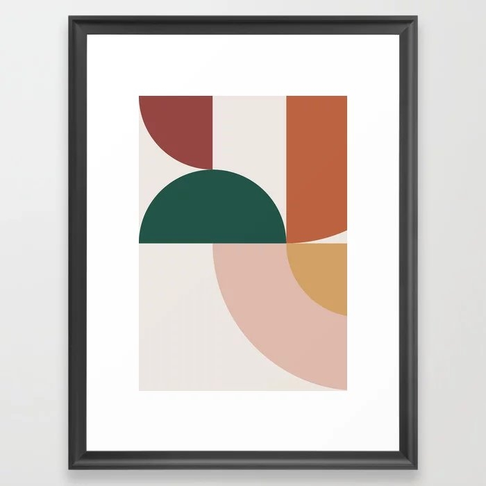 Abstract Geometric 12 Framed Art Print by Theoldartstudio - Image 0