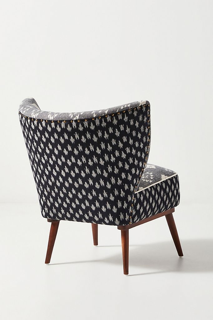 Woven Ikat Petite Accent Chair - Image 3