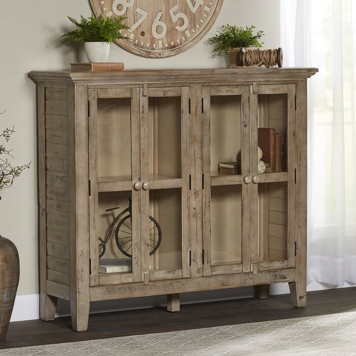 Zachary 4 Door Accent Cabinet / Watch hill weathered gray wood - Image 0