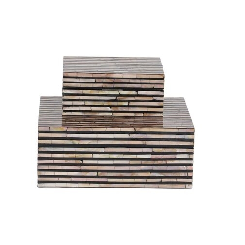 Wood Mop 2 Piece Decorative Box Set - Image 0
