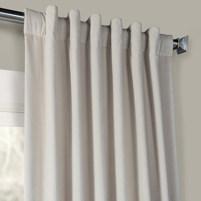 Livia Riverton Solid Heritage Plush Velvet Rod Pocket Single Curtain Panel - Image 3
