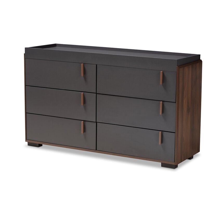 Askern Wood 6 Drawer Double Dresser - Image 1