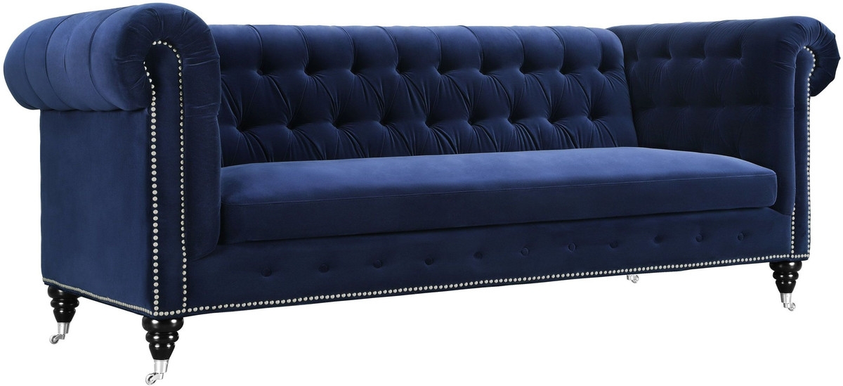 Lennon Navy Anna Velvet Sofa - Image 0