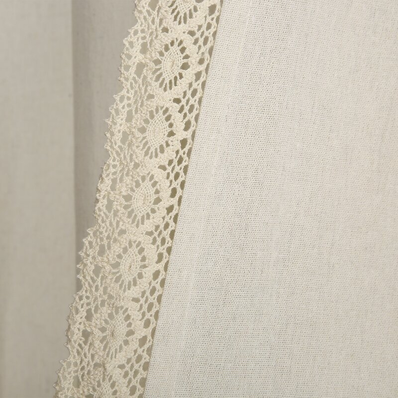 Rosanne Solid Semi-Sheer Rod Pocket Curtain Panels (Set of 2) - Image 1