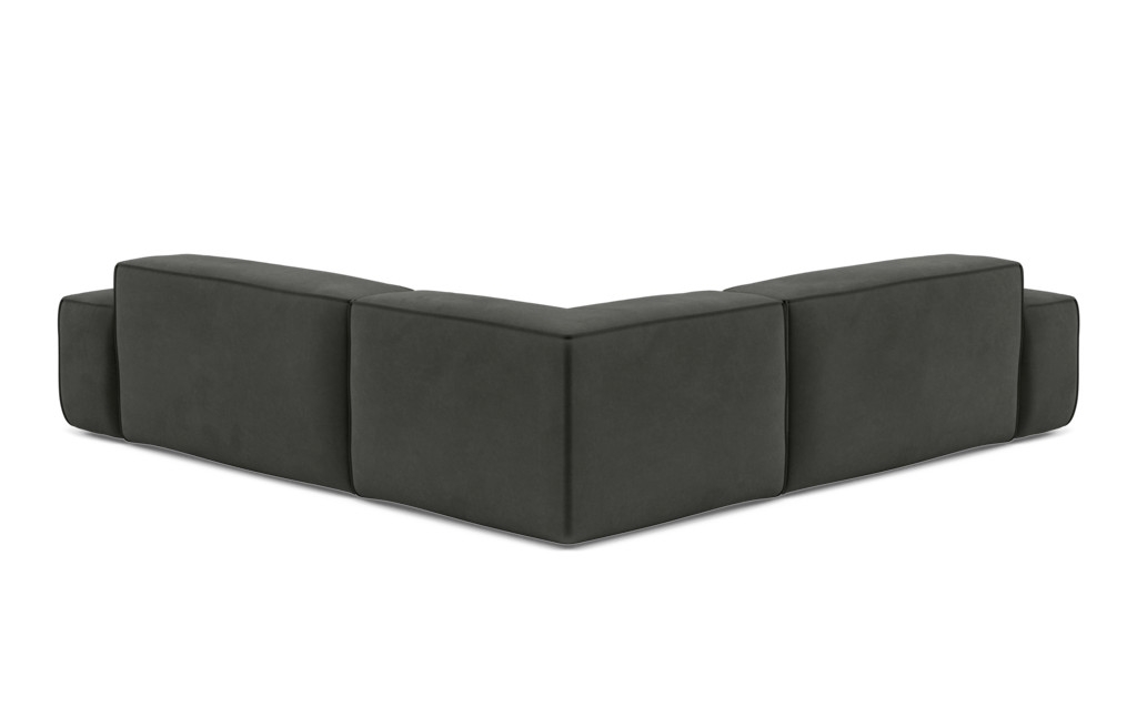 Gray Corner Sectional with Grey Ash Fabric - Image 2