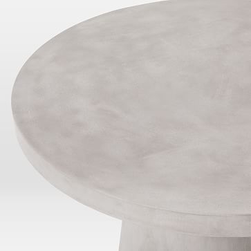 Outdoor Pedestal Coffee Table, Gray - Image 1