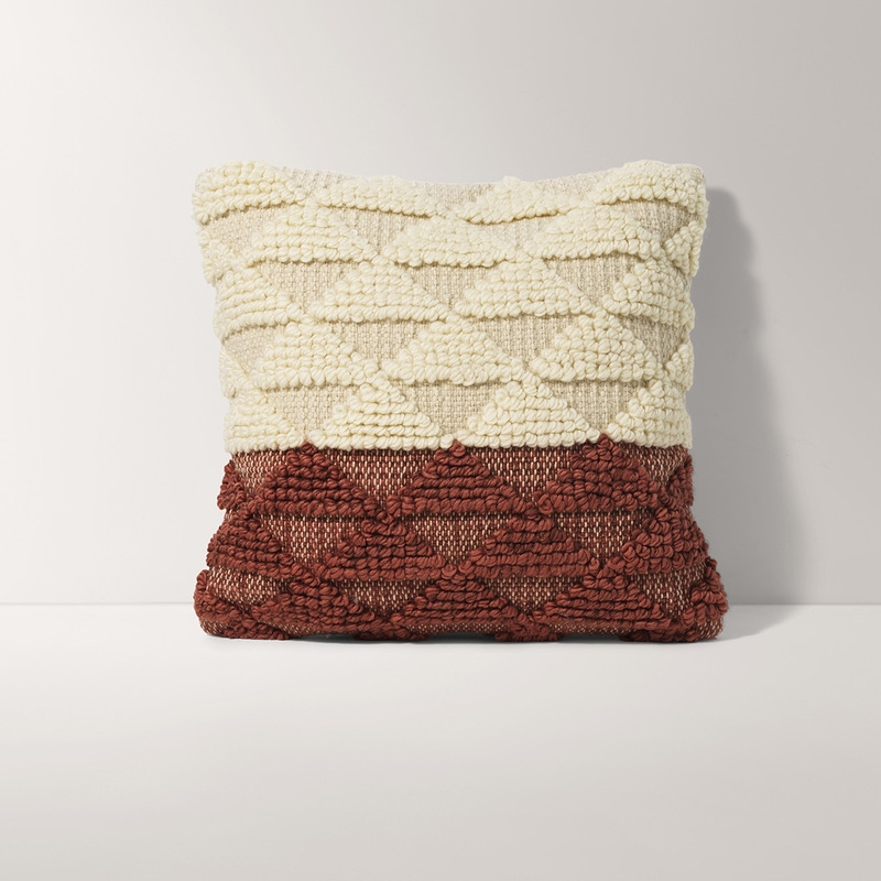Terracotta Geometric Pillow Cover in Mixed - Image 0