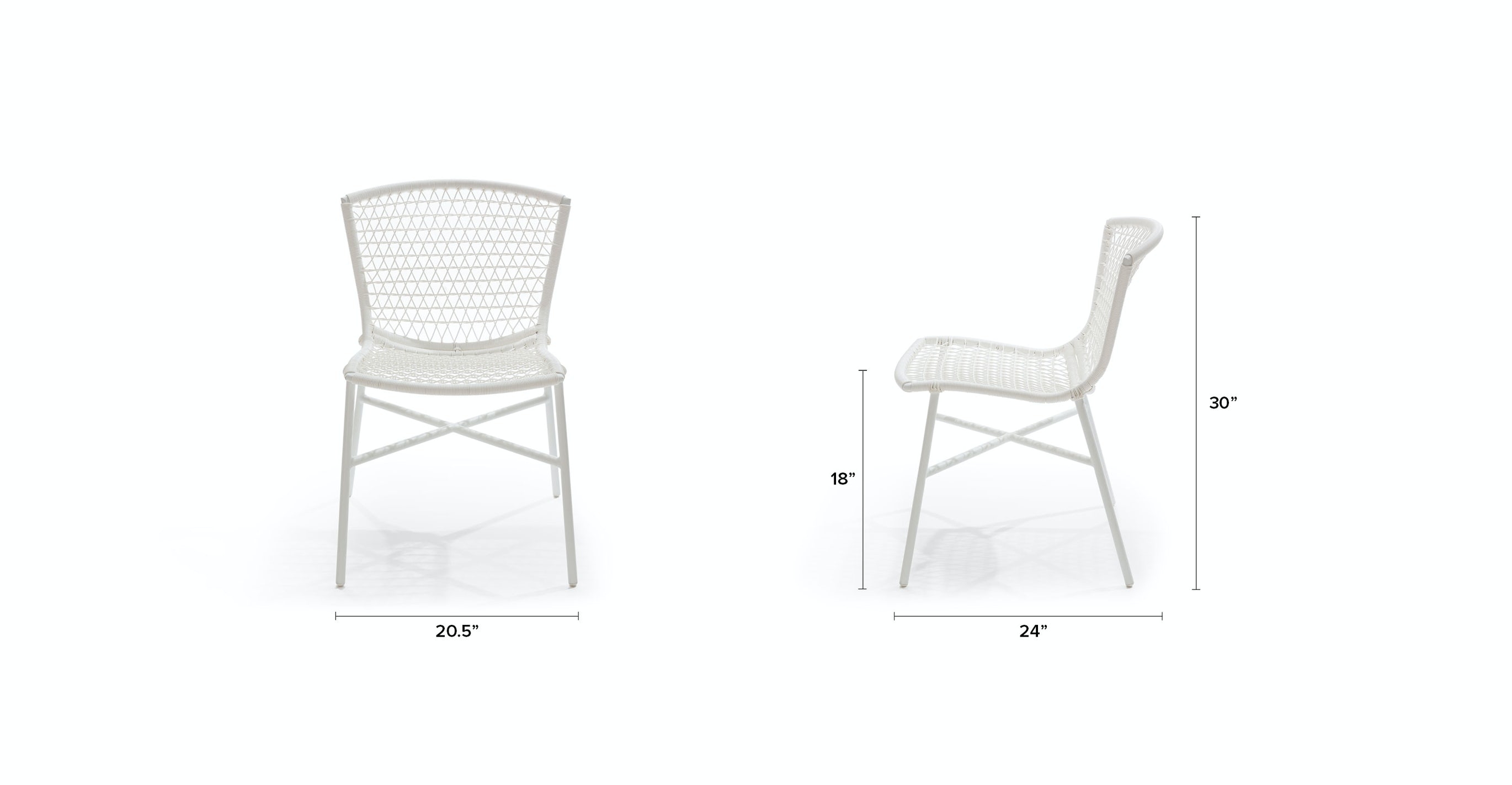 Sala White Dining Chair pair (2) - Image 4