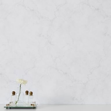 Carrara Marble Peel and Stick NuWallpaper(TM), 20"x18', Carrara Marble - Image 1