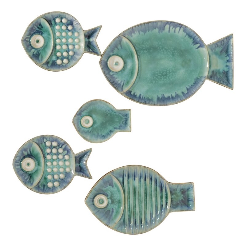 Blue Fish Plate Wall Décor - Small - Image 1