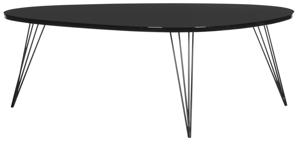 Wynton Retro Mid Century Lacquer Coffee Table - Black - Arlo Home - Image 0
