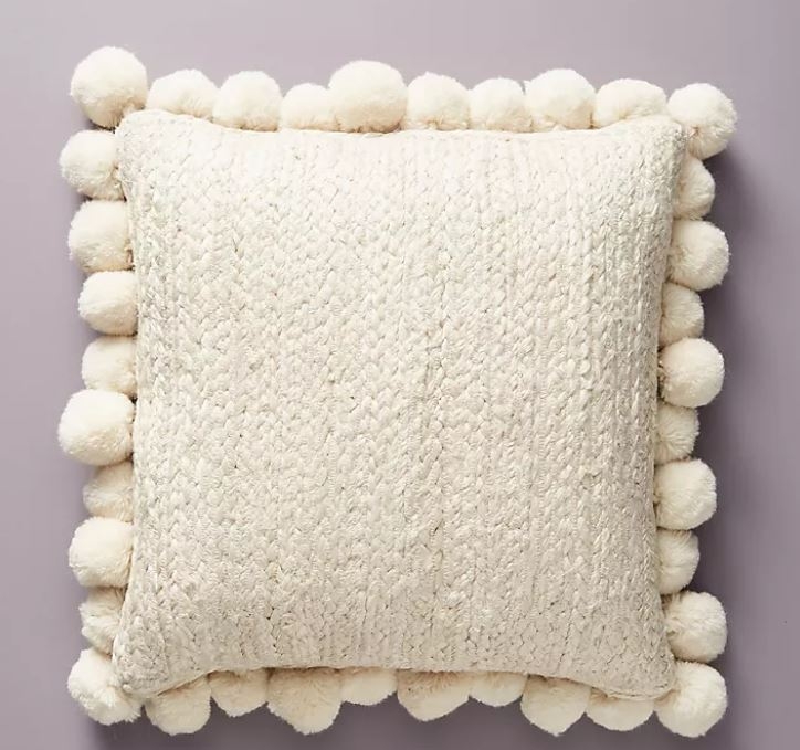 Pommed Jute Pillow - ivory - Image 0