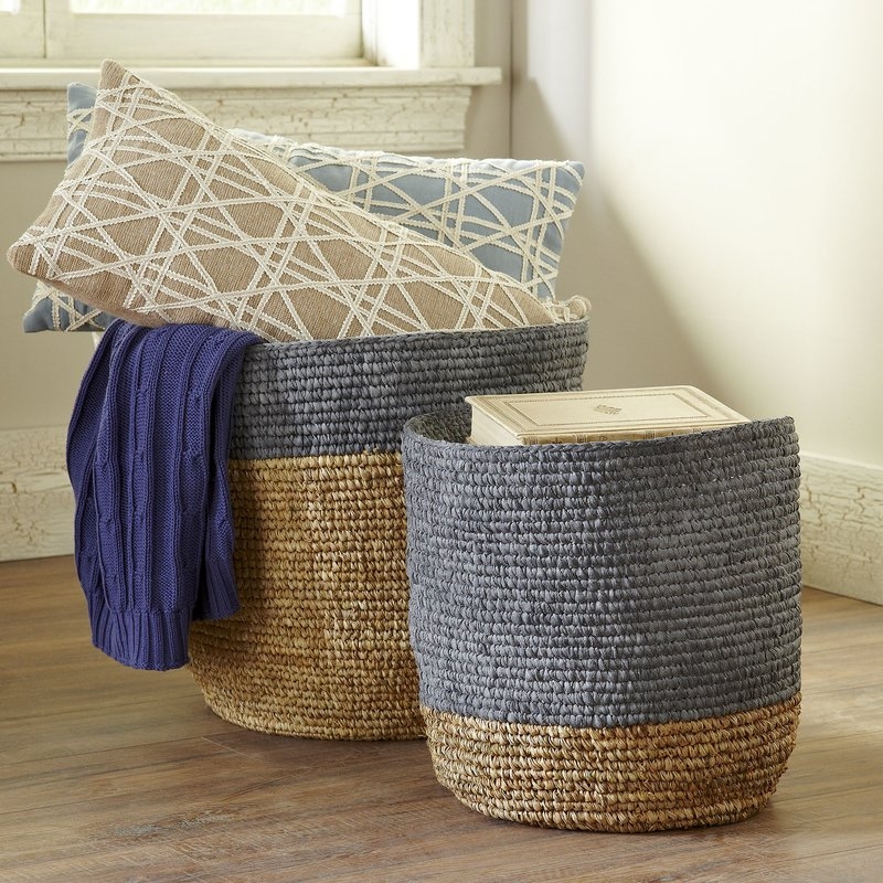 Seagrass Basket with Handles-set of 2 - Image 0