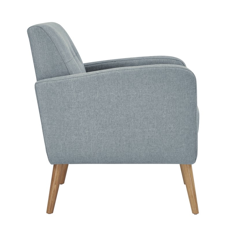 Valmy Lounge Chair - Light Blue Linen - Image 1