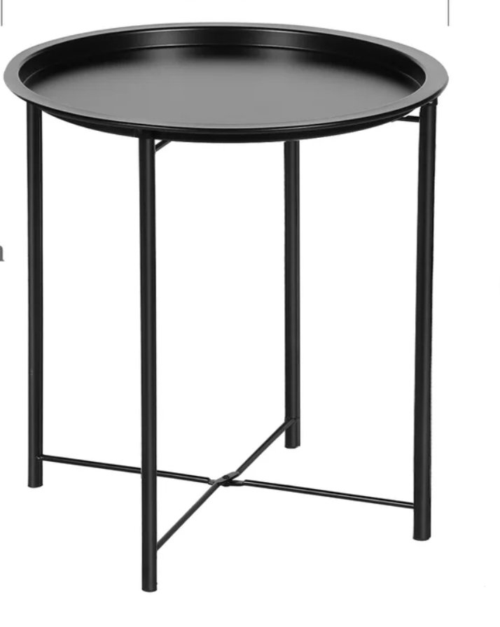 Annalei Tray Top Cross Legs End Table - Image 1