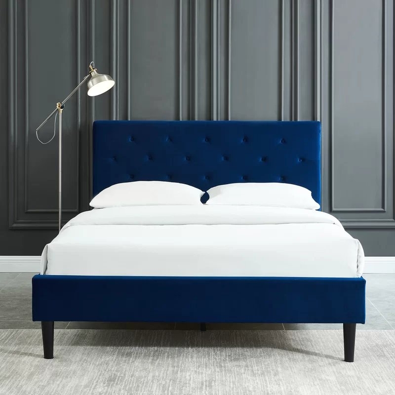 Bravo Upholstered Platform Bed Frame- Full - Image 0