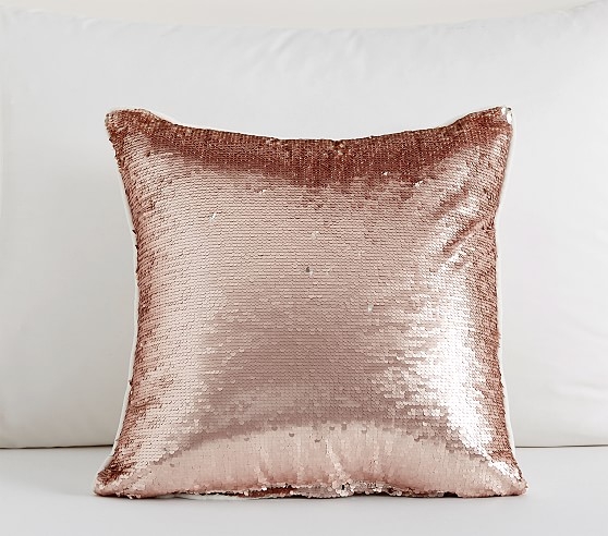 Rachel Zoe Sequin Pillow Cover, 16X16, Blush - Image 0