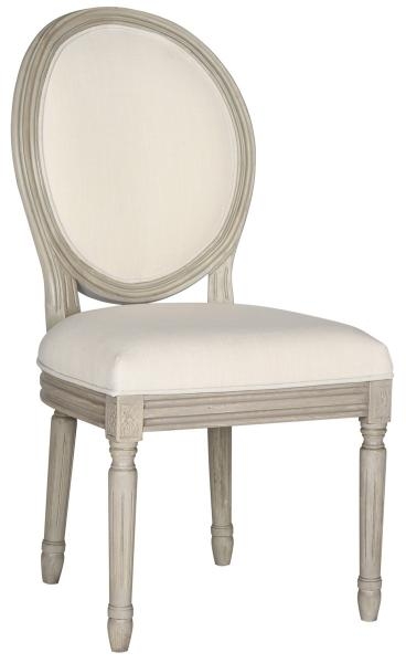 Holloway 19''H French Brasserie Linen Oval Side Chair (Set of 2) - Light Beige/Rustic Grey - Arlo Home - Image 5