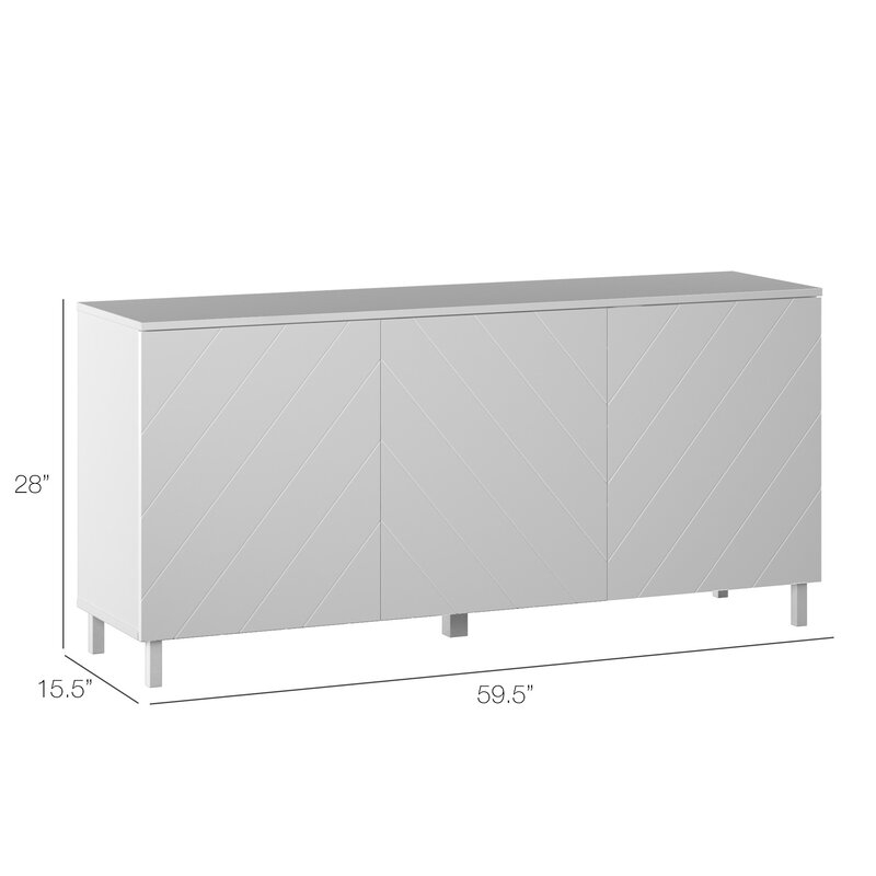 Myndi 59.5" Wide Sideboard- White - Image 1