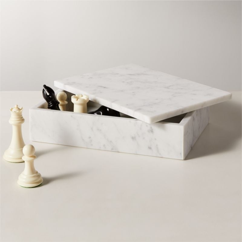 Extra Large White Marble Box - Image 2