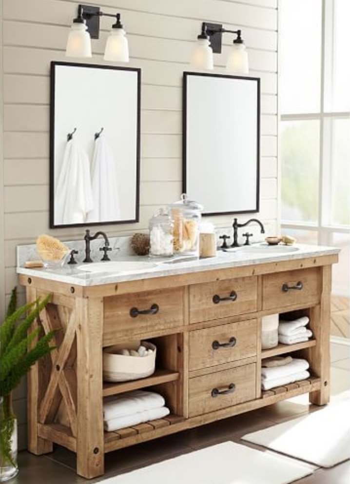 Wax Pine Benchwright Double Sink Vanity, 72" - Image 5