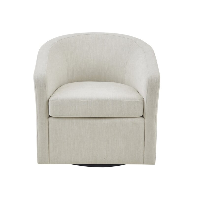 Martha Stewart Amber Swivel Barrel Chair - Image 0