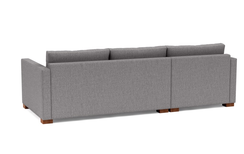CHARLY Left Chaise Storage Sectional - Plow Cross Weave - Oiled Walnut Leg - 106"L - 43" Depth - 73" Chaise - Bench Cushion - Standard Fill - - Image 2