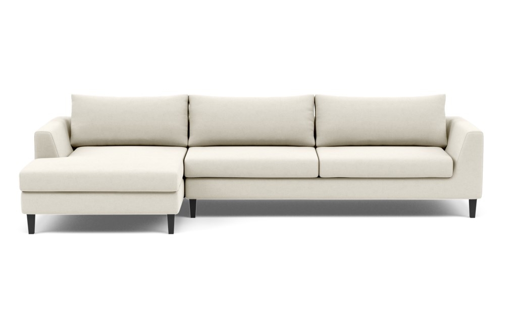 ASHER 2-Seat Sectional Sofa with Left Chaise - Chalk Heathered Weave - Image 0