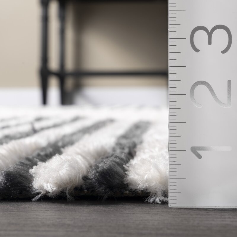 Baudette Geometric Beige/Black Area Rug - Image 4