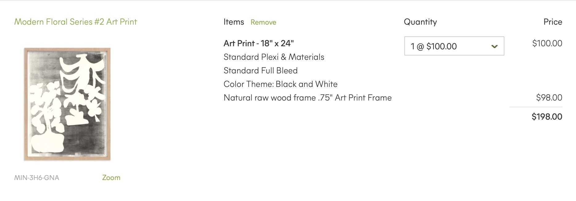 Modern Floral Series #2 Limited Edition Fine Art Print 1 - Image 1