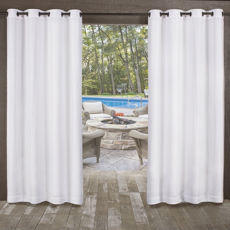 Malaya Solid Semi-Sheer Grommet Curtain Panels (Set of 2) - Image 0