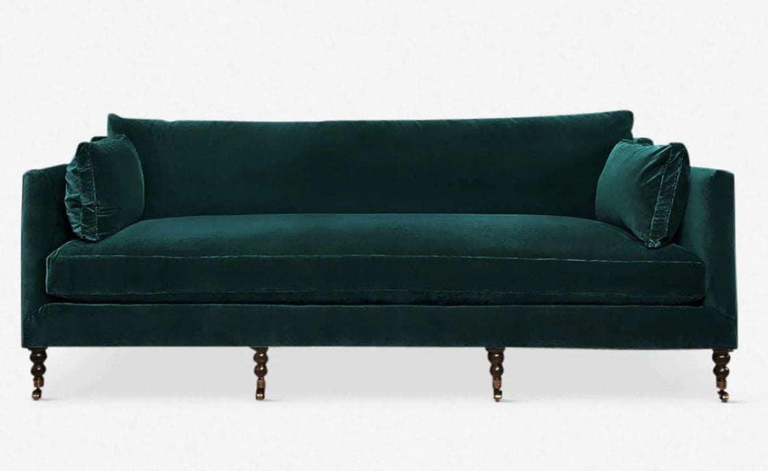 Fabienne Velvet Sofa, Moss - Image 0