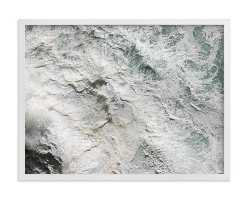 Foaming Sea Water II - 24" x 18" - white wood frame - Image 0