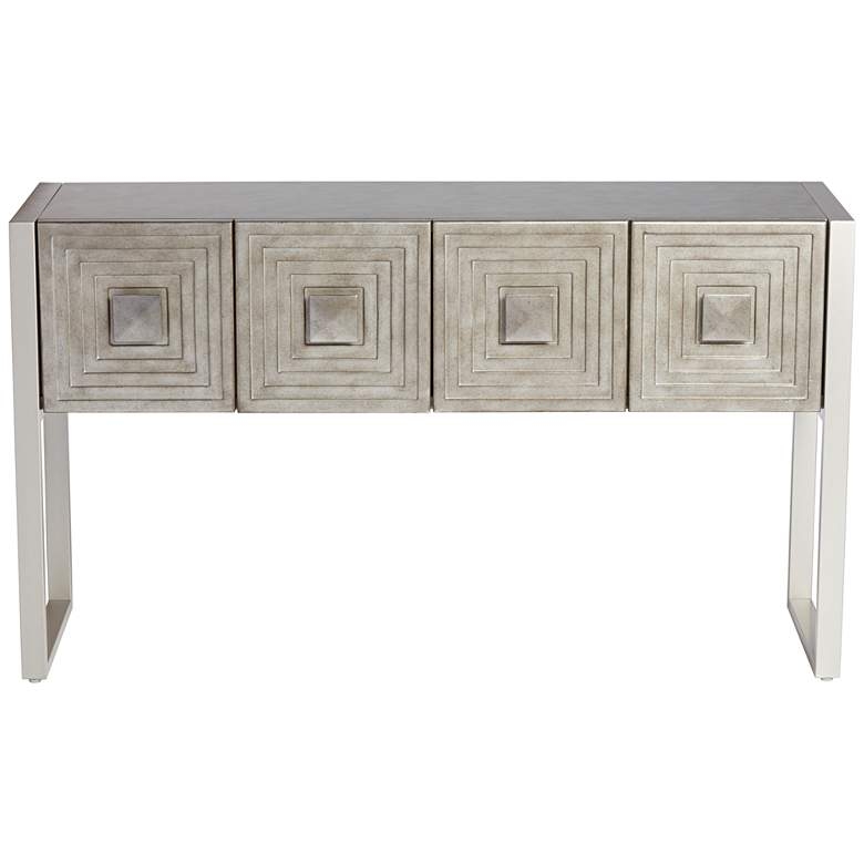 Carrington Metallic Painted 4-Door Console Table - Style # 46V92 - Image 1