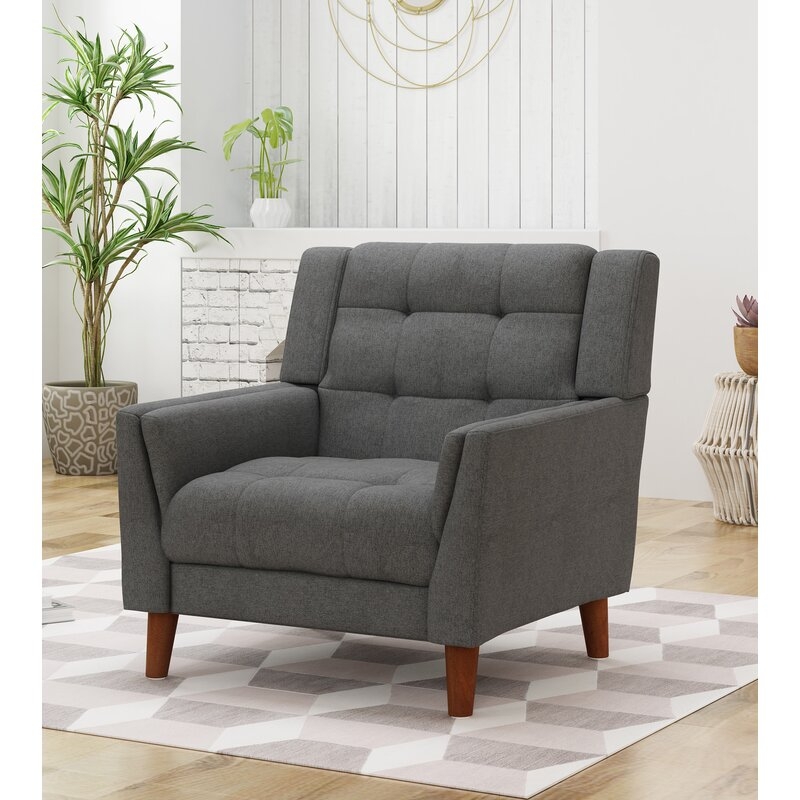 Ulises 32.28" W Tufted Polyester Armchair - Image 0
