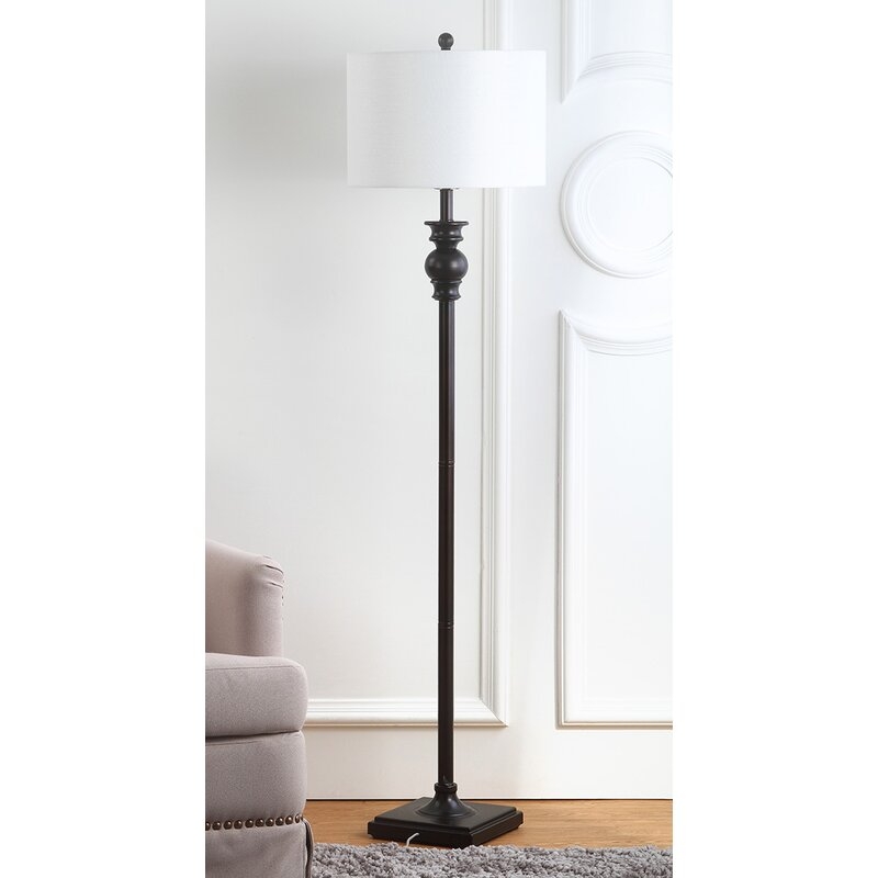 61'' Black Traditional Floor Lamp - Image 1